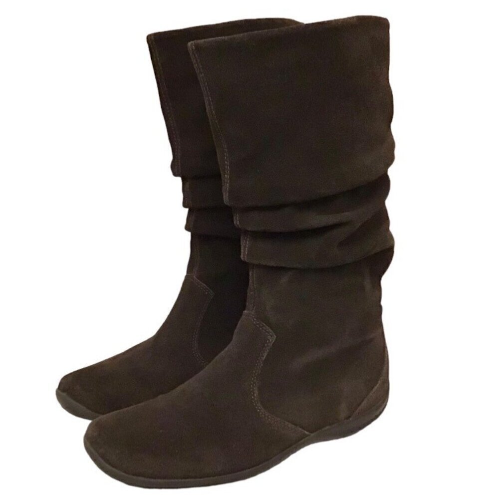 Naturalizer 6 Mid-Calf Slouchy Suede Leather Women’s Boots Espresso Brown